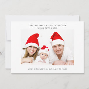 Primera Navidad como familia de tres fotos familia