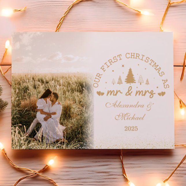 Primera Navidad como foto de oro de Mr. y Mrs. (Subido por el creador)
