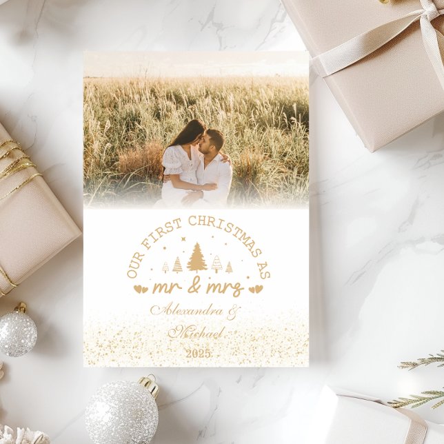 Primera Navidad como foto de oro de Mr. y Mrs. (Subido por el creador)