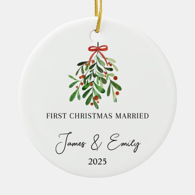 Primera Navidad como ornamento casado, regalo Boda (Frente)