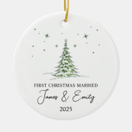 Primera Navidad como ornamento casado, regalo Boda