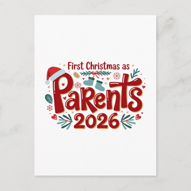 Primera Navidad como Padres Familiar Fiesta de Nav (Anverso)