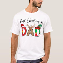 Primera Navidad como Papá Camiseta de Navidad Fami