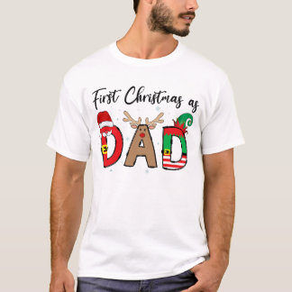 Primera Navidad como Papá Camiseta de Navidad Fami
