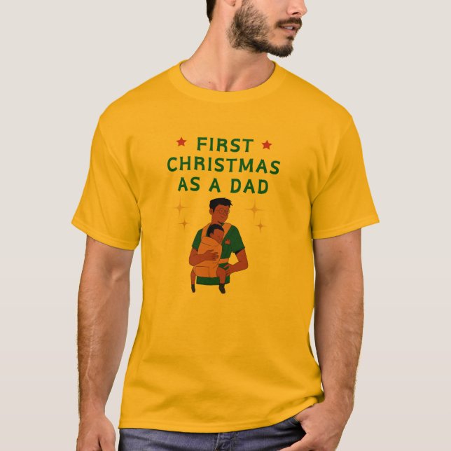 "Primera Navidad como papá - Camiseta festiva (Anverso)