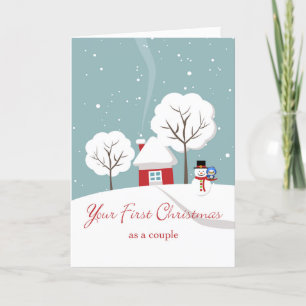 Primera Navidad como pareja de hombres de nieve y 