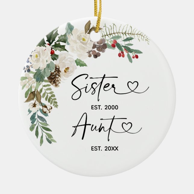 Primera Navidad como regalo de adorno de cerámica (Frente)