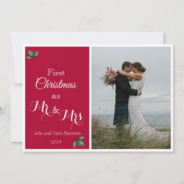 Primera Navidad Como Sr. y Mrs. Photo (Anverso)