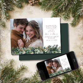 Primera Navidad como Sr. y Sra. Elegant Greenery