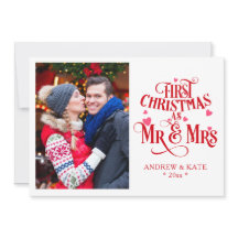 Primera Navidad Como Sr. Y Sra. Foto Personalizada