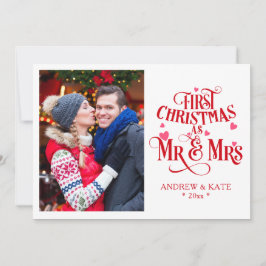 Primera Navidad Como Sr. Y Sra. Foto Personalizada
