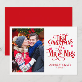 Primera Navidad Como Sr. Y Sra. Foto Personalizada