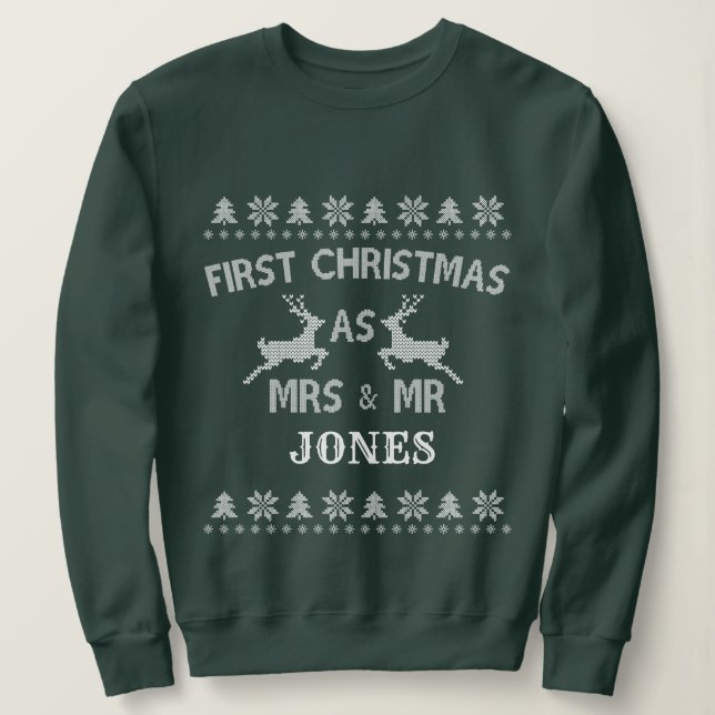 Primera Navidad como Sr. y Sra., Navidades Sweater (Anverso del diseño)
