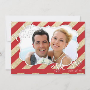 Primera Navidad como Sr. y Sra. Red y tarjeta de o