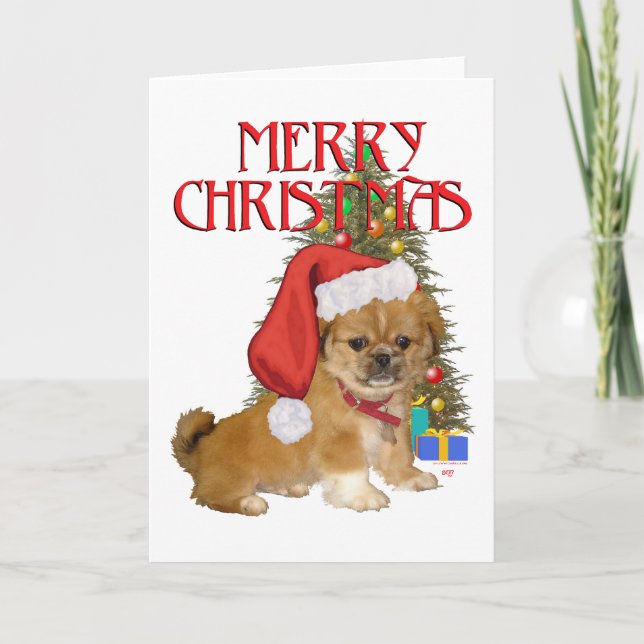 Primera Navidad de Cachorro Pequinés (Anverso)