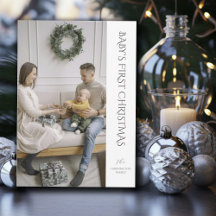 Primera Navidad del Bebé Foto Familiar