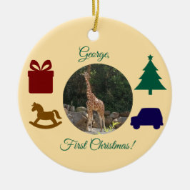 Primera Navidad del Bebé, ornamento cerámico