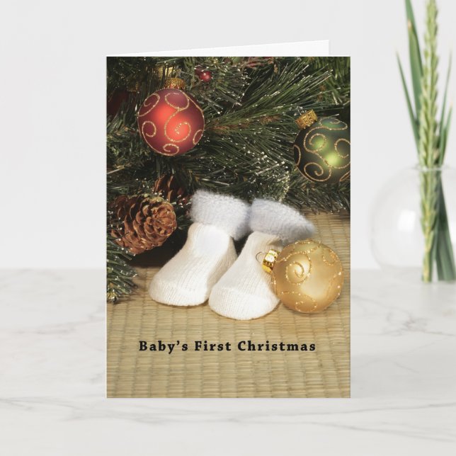 Primera Navidad del bebé, ornamentos, novios (Anverso)