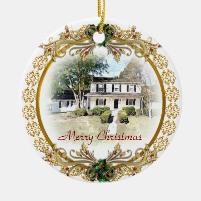 Primera Navidad en el adorno de New Home (Frente)