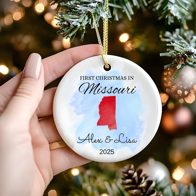 Primera Navidad en el ornamento estatal de Misuri (Subido por el creador)