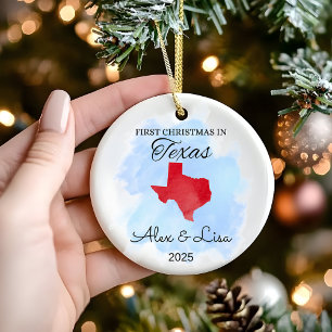 Primera Navidad en el Ornamento Estatal de Texas