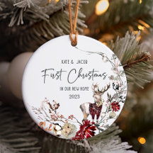 Primera Navidad en nuestro nuevo hogar Ornamento d