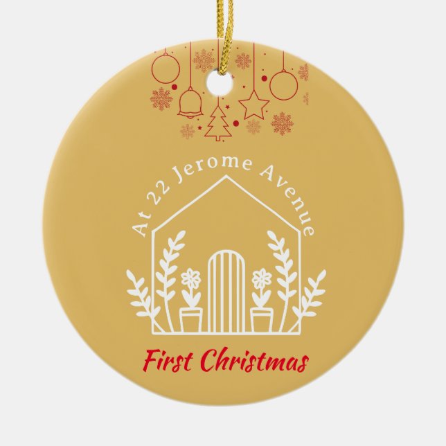 Primera Navidad en nuestro nuevo ornamento de cerá (Frente)