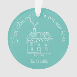 Primera Navidad En Nuestro Nuevo Ornamento De Fest