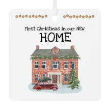 Primera Navidad en nuestro Nuevo Ornamento Domésti