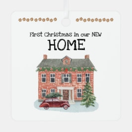 Primera Navidad en nuestro Nuevo Ornamento Domésti