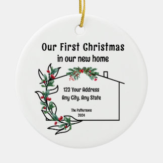 Primera Navidad En Nuestro Nuevo Ornamento Domésti