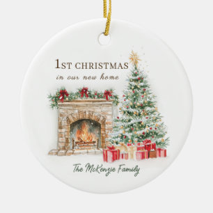 Primera Navidad En Nuestro Nuevo Ornamento Domésti