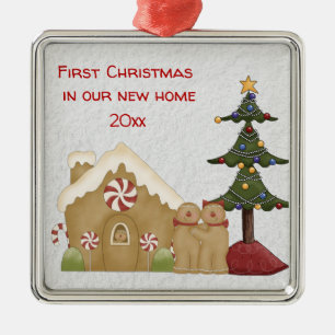 Primera Navidad En Nuestro Nuevo Ornamento Metaliz