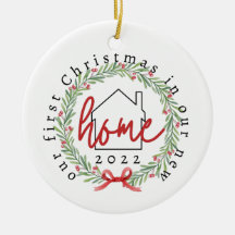 Primera Navidad en Nuevo Ornamento Doméstico