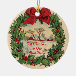 Primera Navidad en Nuevo Ornamento Doméstico