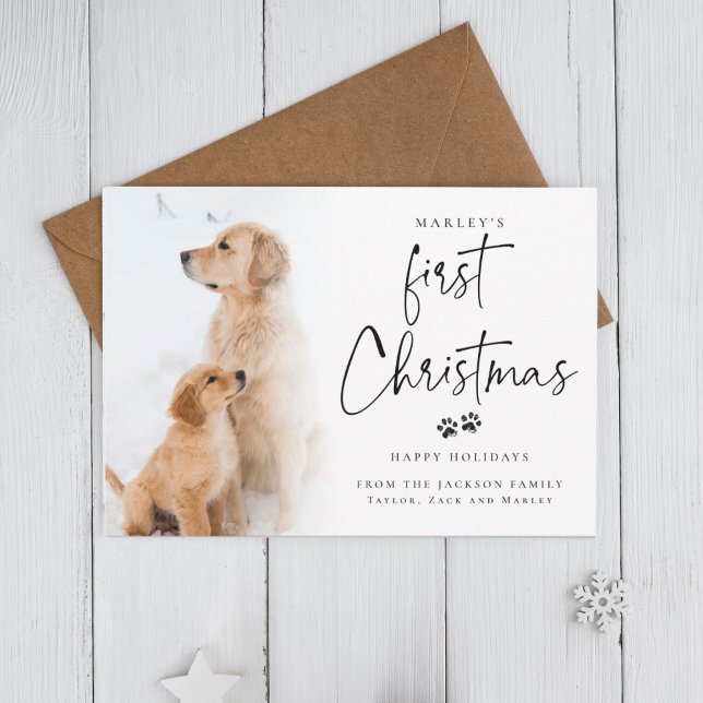Primera Navidad | Foto personalizada de cachorro m (Subido por el creador)