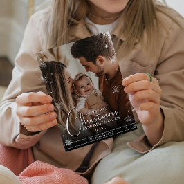 Primera Navidad: Impresión fotográfica de mamá y p