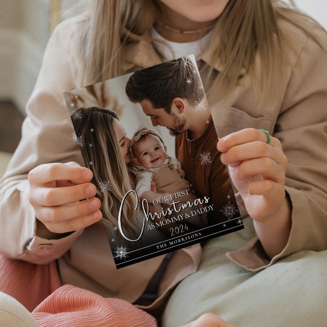 Primera Navidad: Impresión fotográfica de mamá y p (Subido por el creador)