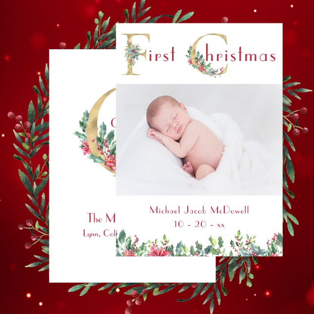 Primera Navidad, Invitación de fotos para bebés (Subido por el creador)