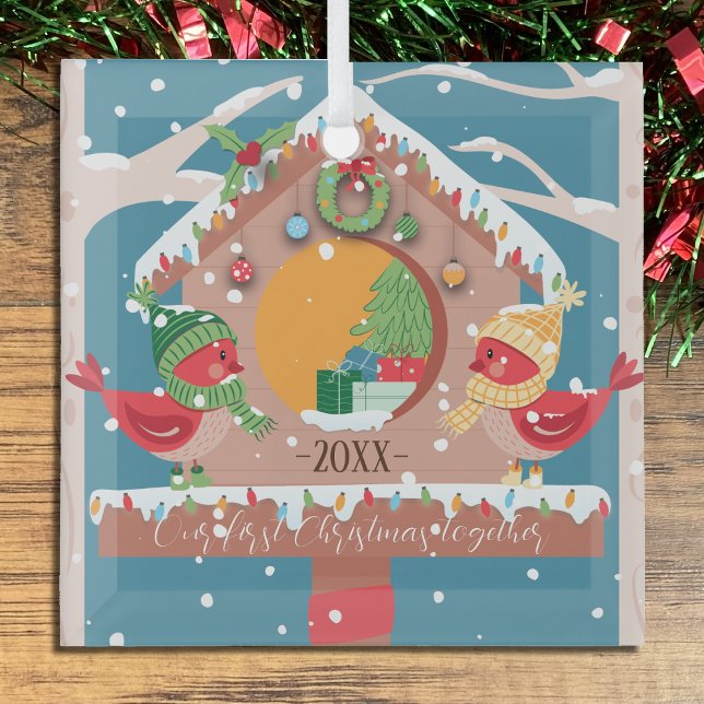 Primera Navidad Juntos Cardenales Pareja Ornamento (Subido por el creador)