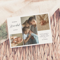 Primera Navidad Juntos Tarjeta de Navidad de 4 Fot