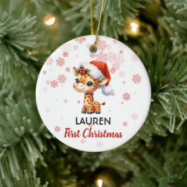 Primera Navidad lindo Giraffe bebé Ornamento