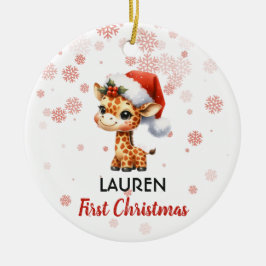 Primera Navidad lindo Giraffe bebé Ornamento