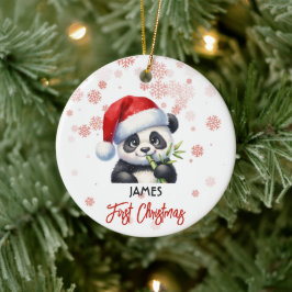 Primera Navidad lindo Panda bebé Ornamento