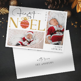 Primera Navidad minimalista foto de bebé