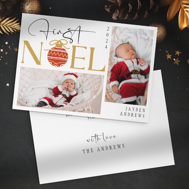 Primera Navidad minimalista foto de bebé (Subido por el creador)