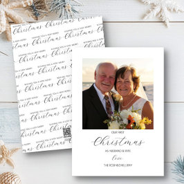Primera Navidad Mr. y Mrs. Simple Square Photo