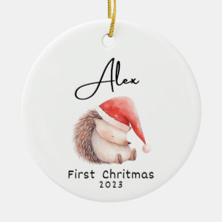 Primera Navidad, ornamento personalizado del nombr