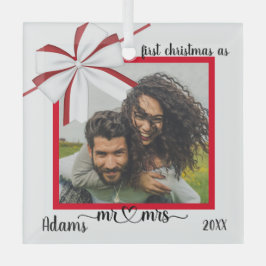 Primera Navidad Personalizado casada Ornamento de 