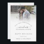 Primera Navidad Sr. Mrs. Photo Names Holiday<br><div class="desc">Primera Navidad como el Sr. y la Sra. Nombres de fotos. ¡Celebra la hora especial de tus primeros Navidades casados! Fácil de personalizar el texto y reemplazar la foto de ejemplo por la suya propia.</div>
